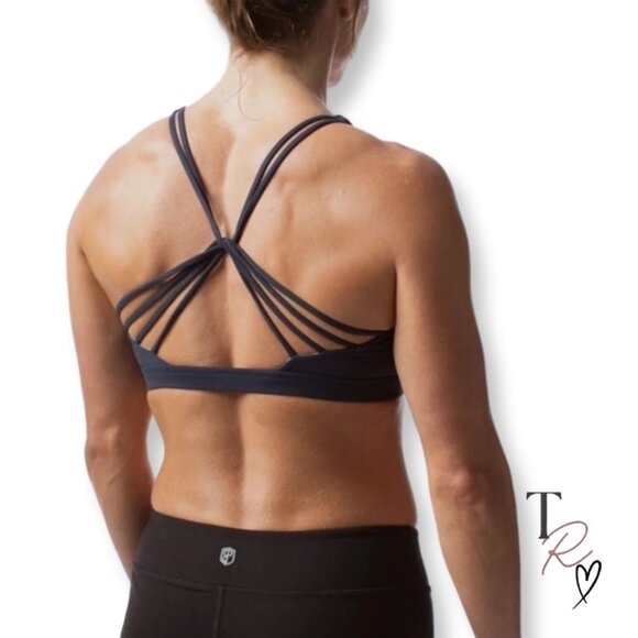 Born Primitive Vitality 2.0 Sports Bra Navy Blue Strappy Back Size Small - Picture 1 of 11